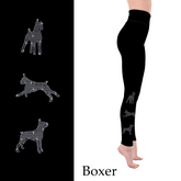 Boxer Rhinestone Capri or Full-Length Leggings with Pockets & Cropped-Ear